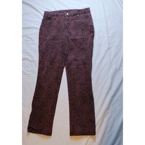 Gloria Vanderbilt Rail Straight Jeans Size 12  Leopard Animal Print (32x29)